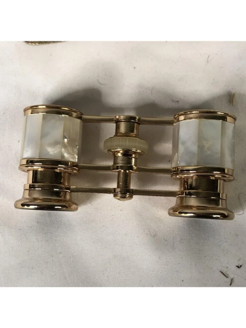 Vintage Gold Mother Of Pearl Opera Glasses 2.5x Binoculars Japan Mignon 1950s
